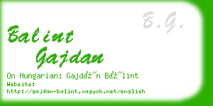 balint gajdan business card